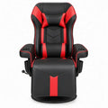 Gaming-fauteuil met uitschuifbare voetensteun en bekerhouders, zwart/rood, 65 x 80 x 106 cm