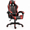 Verstelbare gamingstoel 65 x 65 x 117-127 cm Zwart/Rood PU-kunstleer